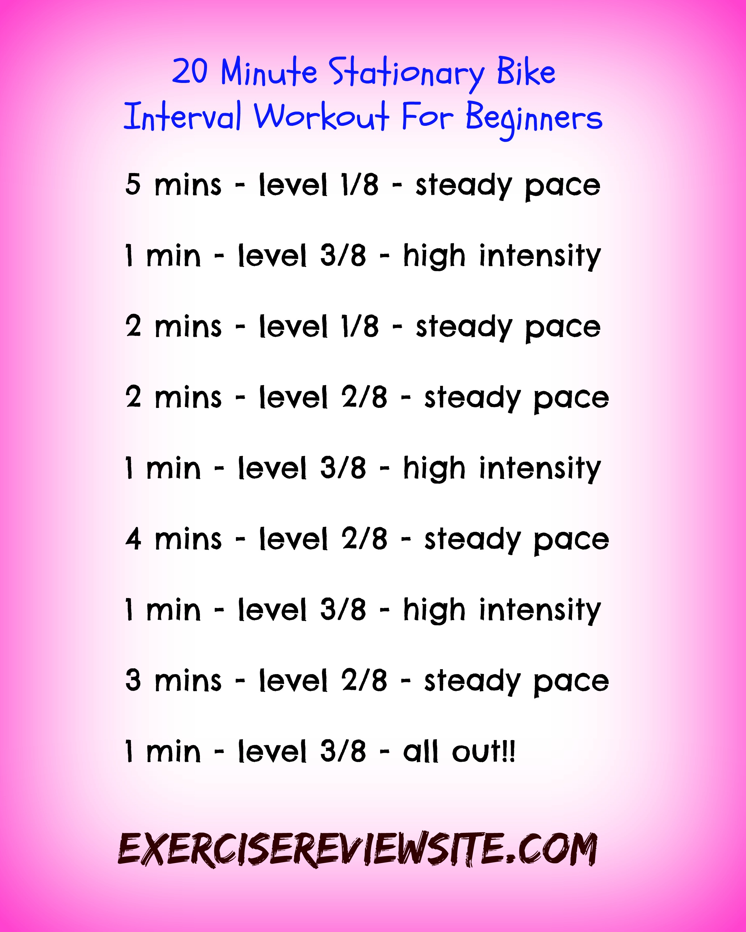 spin bike workout beginner