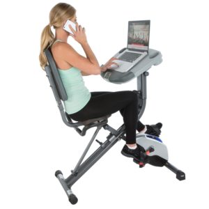 Exerpeutic WorkFit 1000 Desk Station Folding Exercise Bike