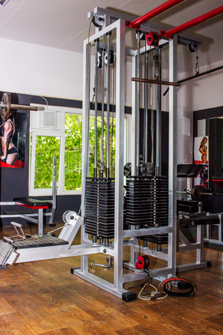 photo of a luxury home gym