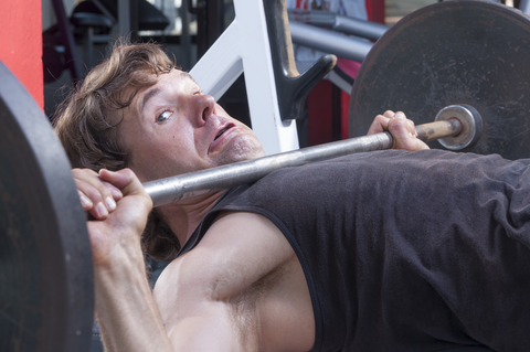 Man Trapped Under Bar In Gym